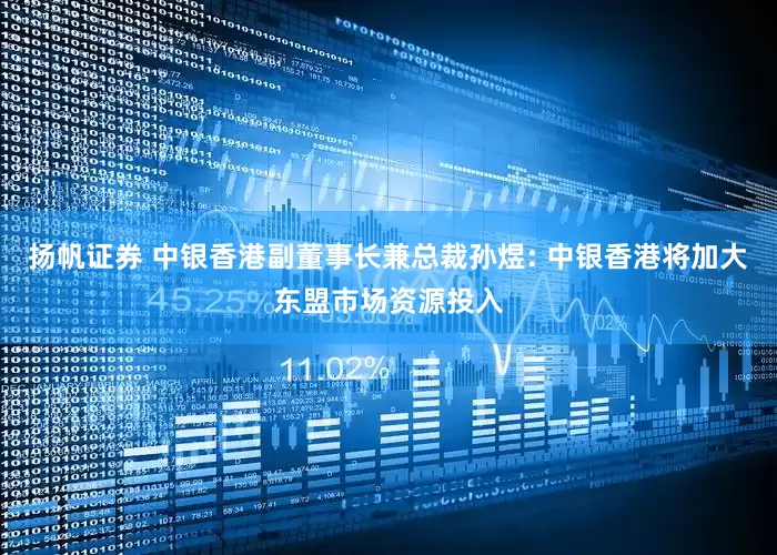 扬帆证券 中银香港副董事长兼总裁孙煜: 中银香港将加大东盟市场资源投入