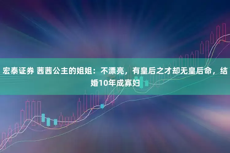 宏泰证券 茜茜公主的姐姐：不漂亮，有皇后之才却无皇后命，结婚10年成寡妇